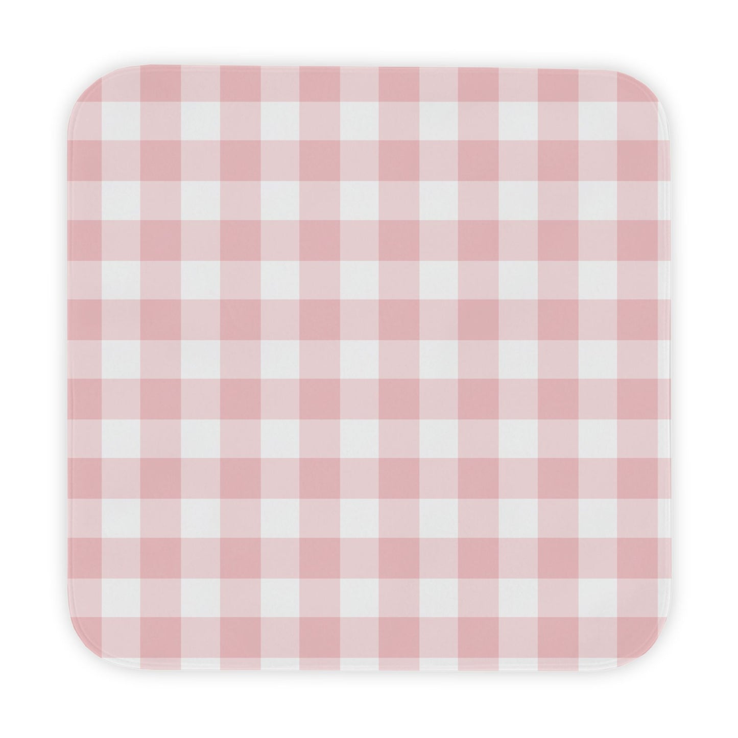 Rose Gingham hooded baby towel wrapped around a baby