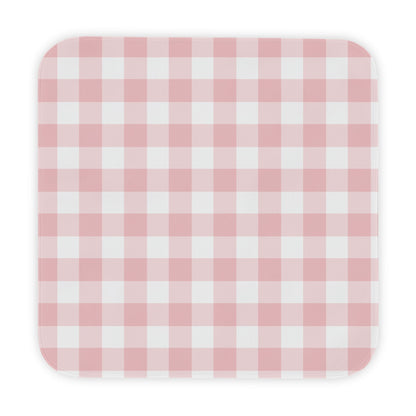 Rose Gingham hooded baby towel wrapped around a baby
