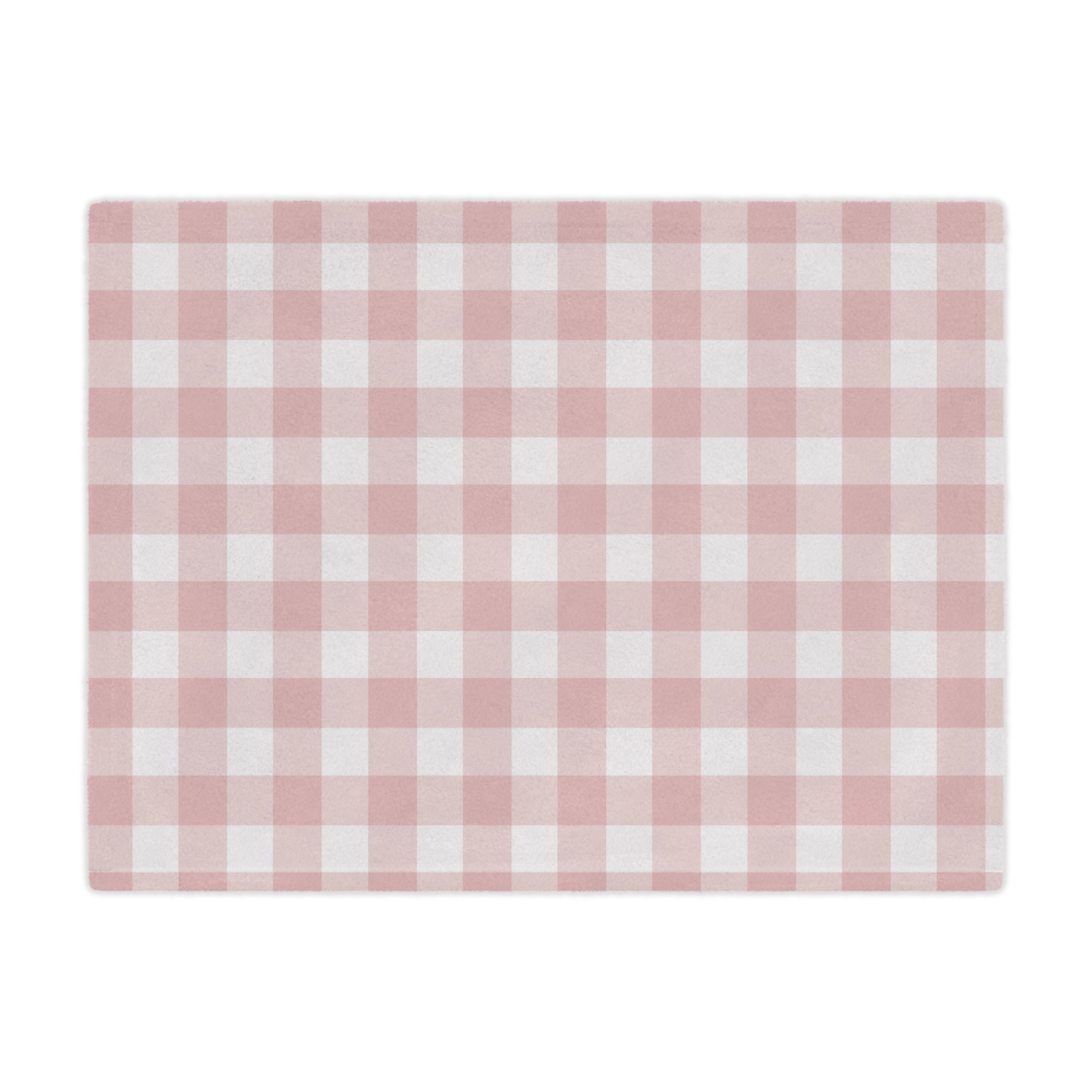 Soft minky blanket with the Rose Gingham check