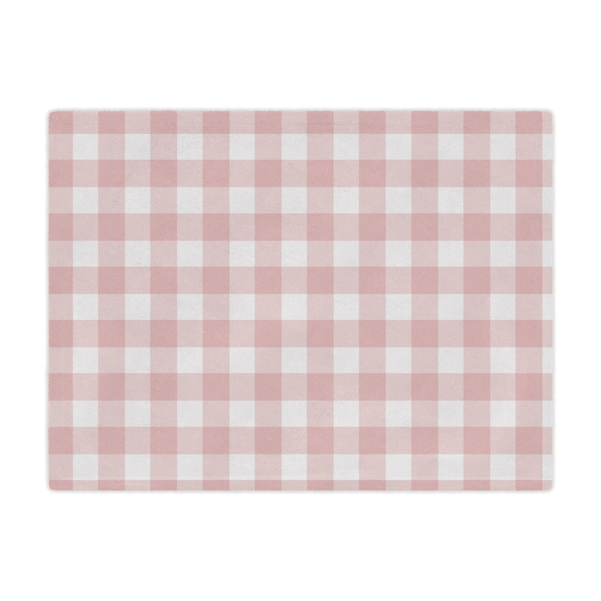 Soft minky blanket with the Rose Gingham check