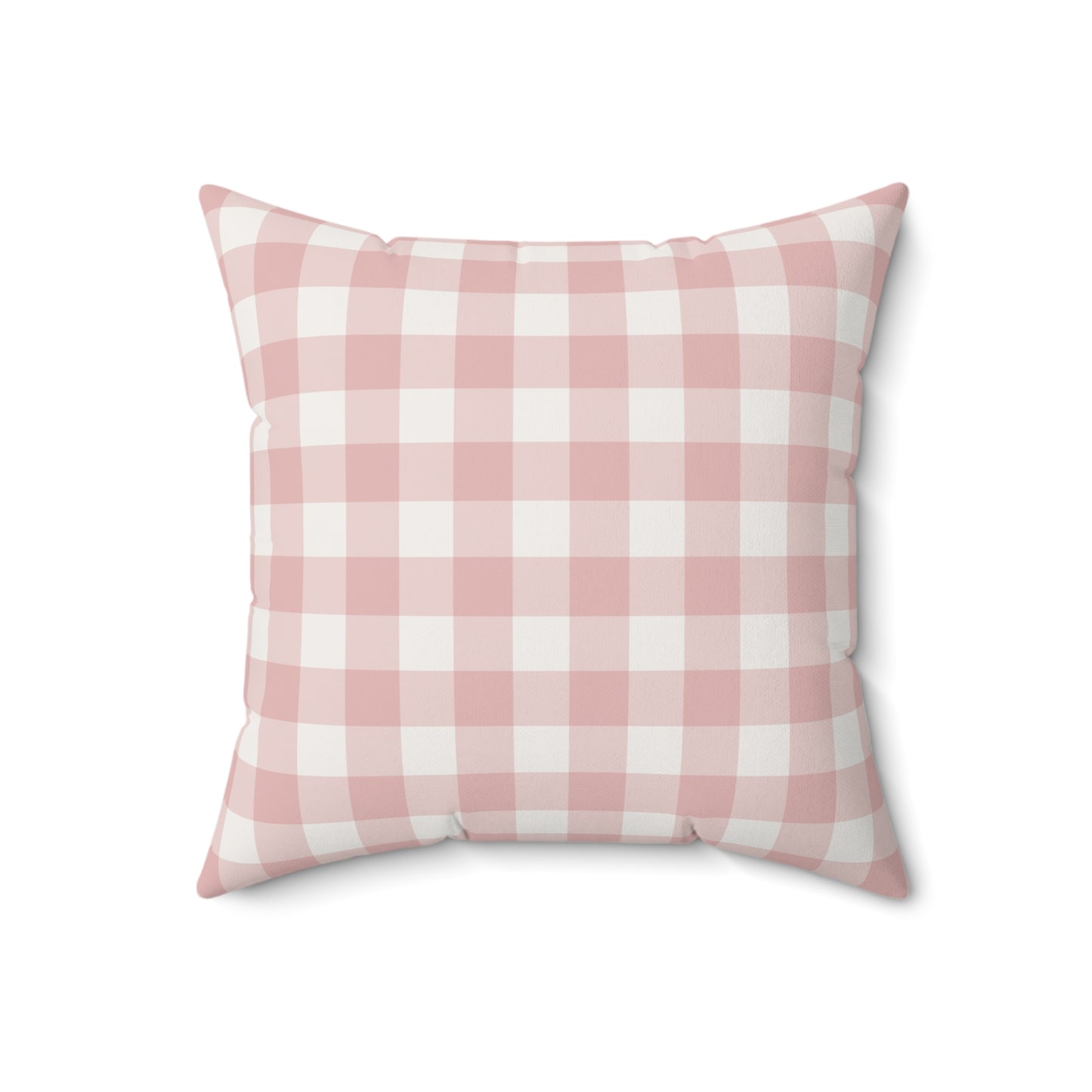 Rose Gingham accent pillow in a baby girl's nursery
