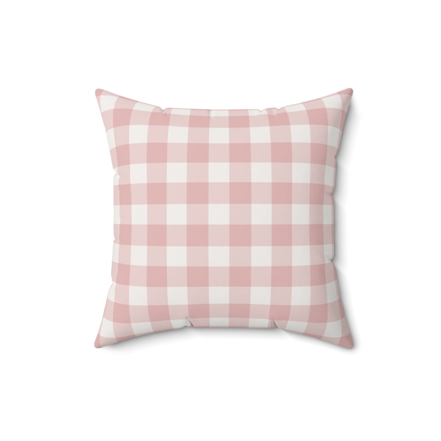 Dusty rose check pillow for a girl's nursery