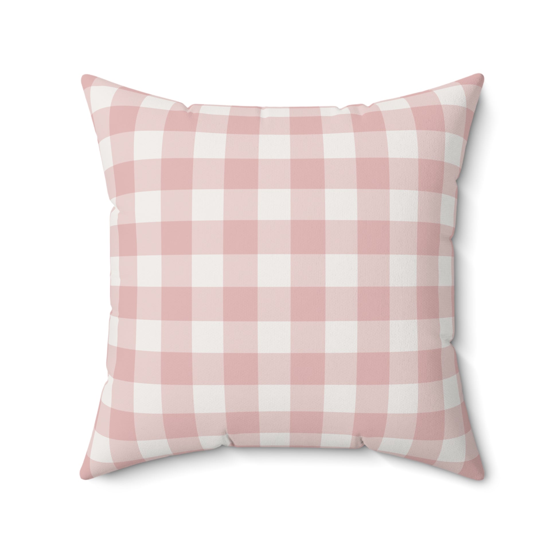 Close detail of the Rose Gingham check on the pillow