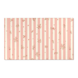 Rose Stripe nursery area rug in a baby room