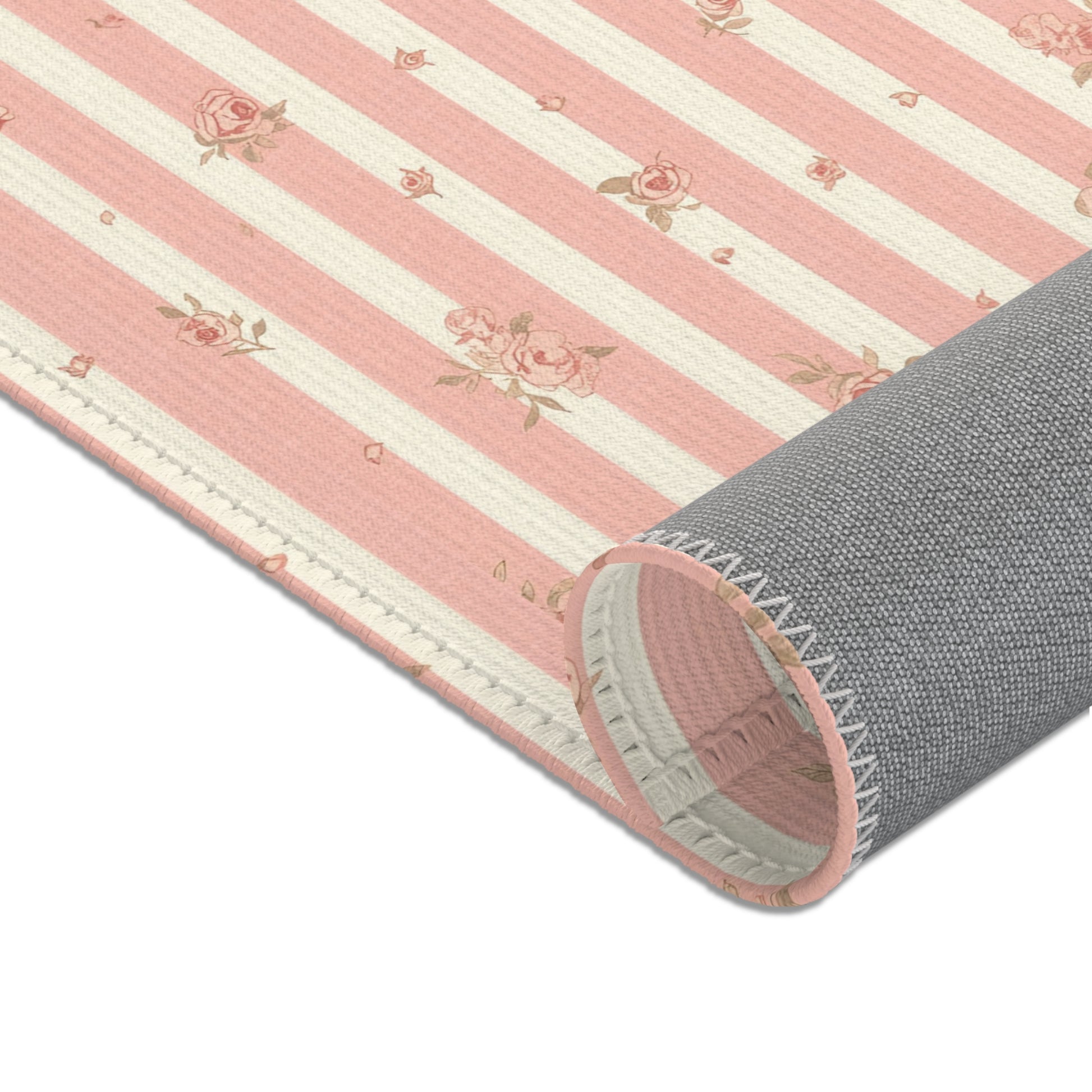 Rose Stripe area rug in the small size