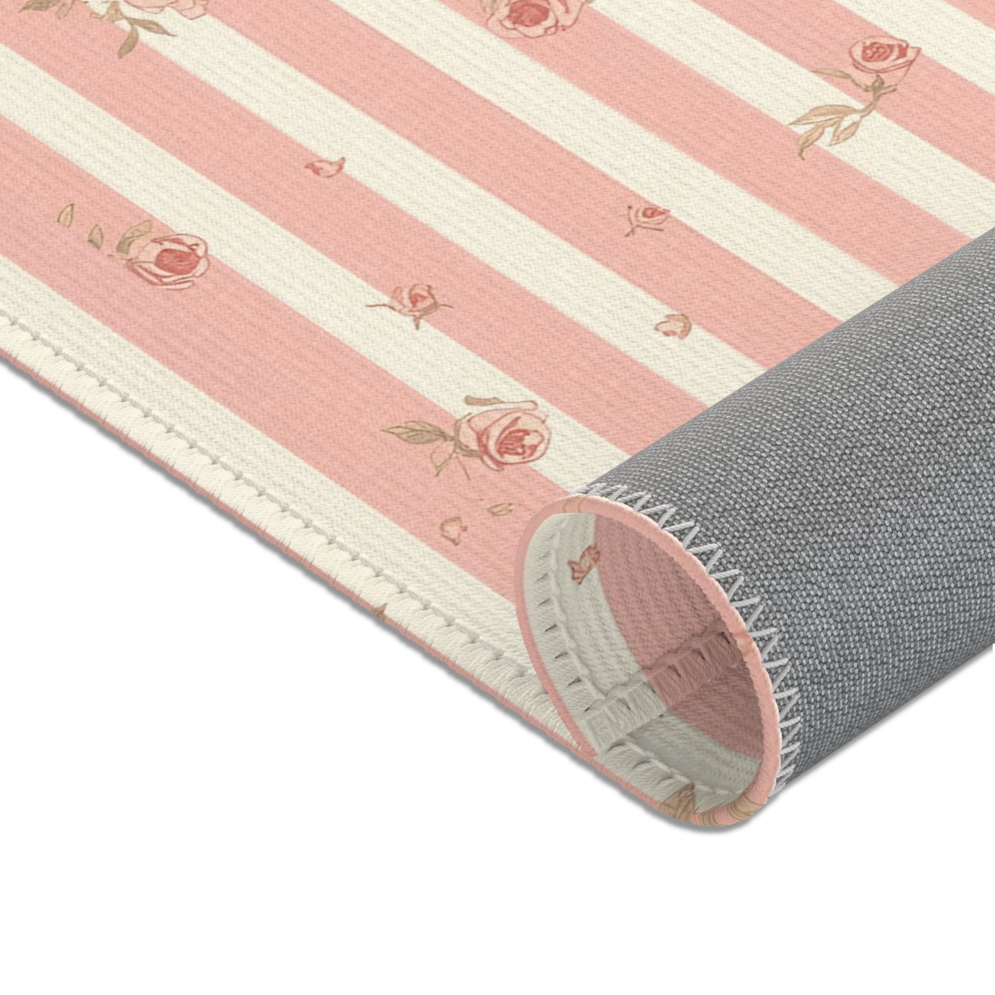 Rose Stripe area rug in the large size