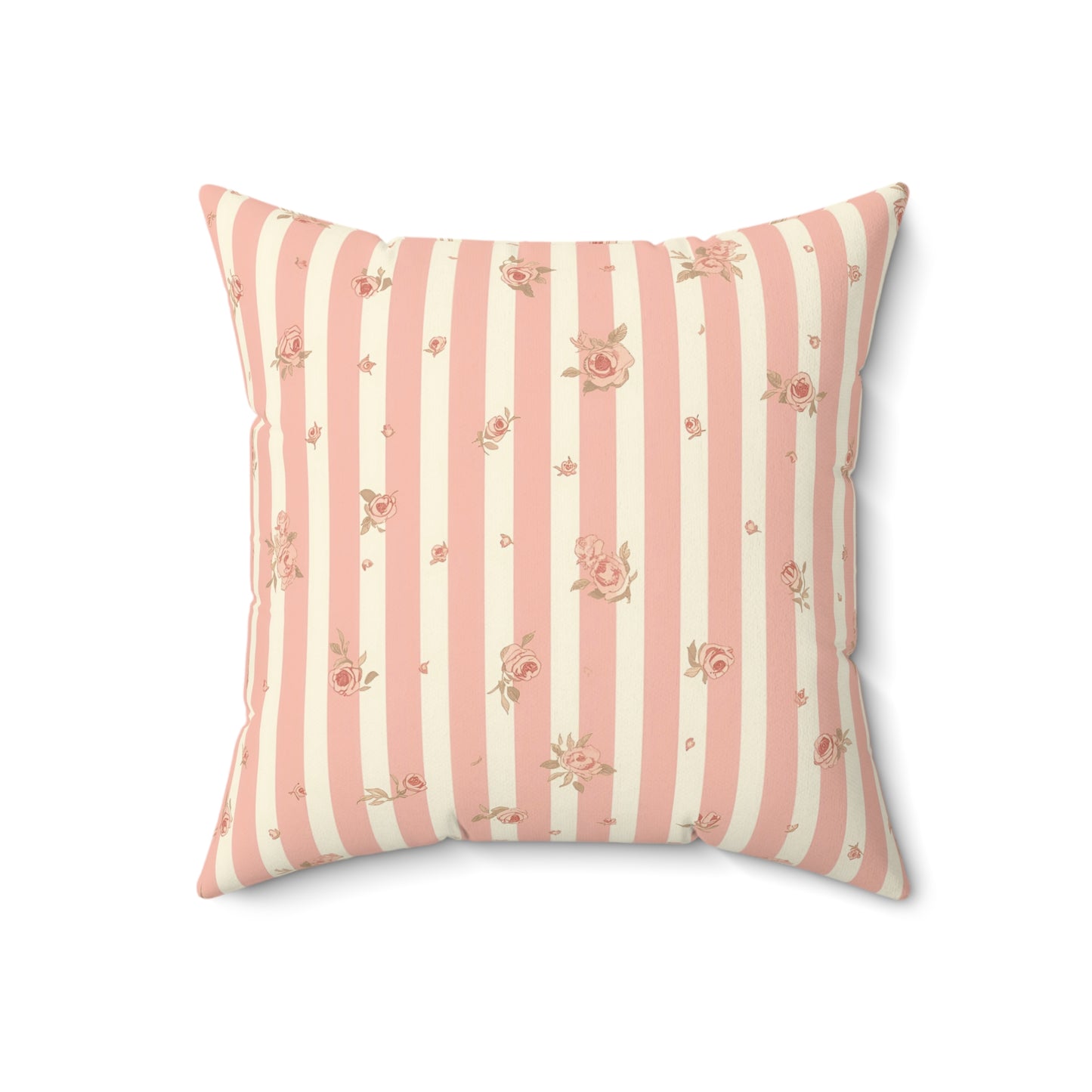 Rose Stripe decorative pillow against a plain background