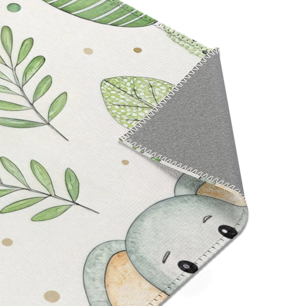Watercolour safari rug on a light wood floor
