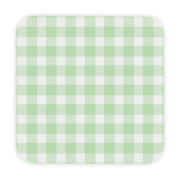 Sage Gingham hooded baby towel wrapped around a baby