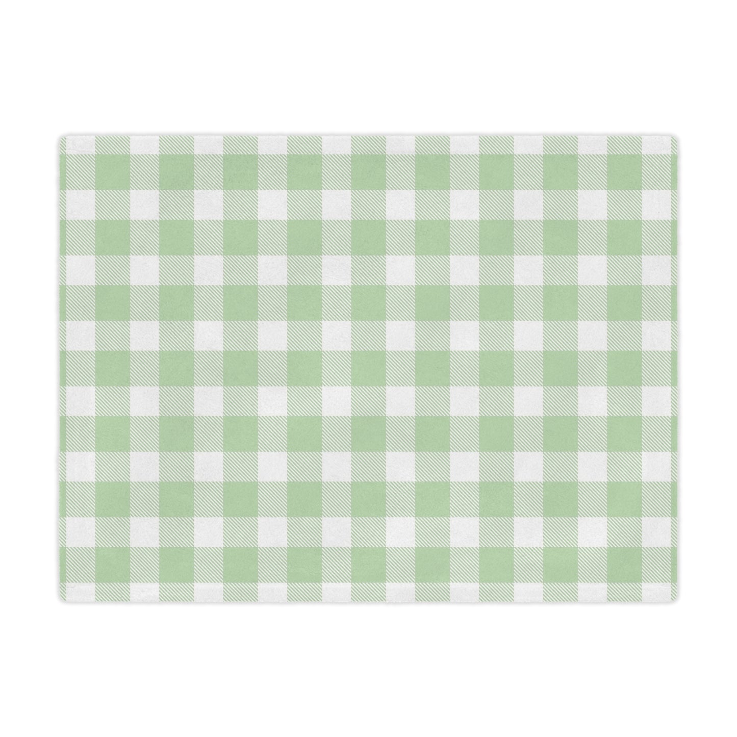 Soft minky blanket with the Sage Gingham check