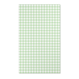 Sage green and white gingham check nursery area rug
