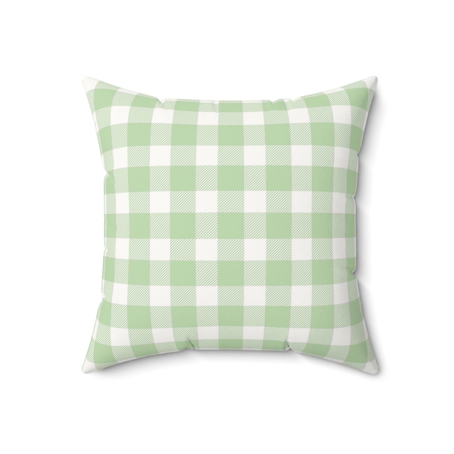 Sage Gingham accent pillow in a neutral nursery