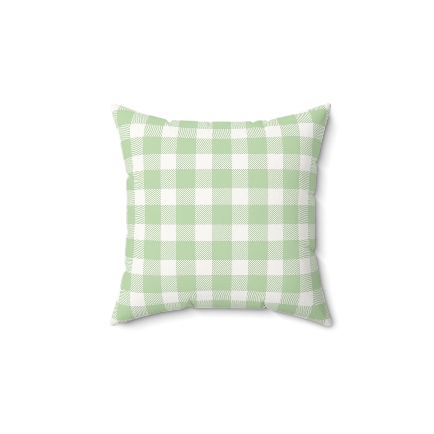 Sage Gingham nursery cushion on a daybed