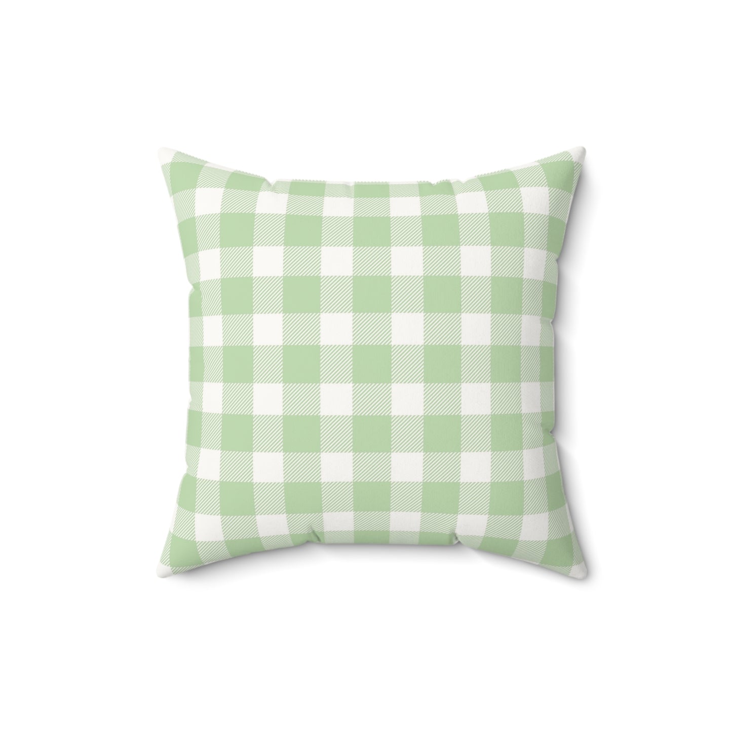 Green check pillow for a gender neutral nursery