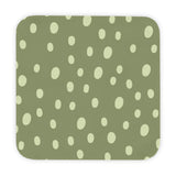 Sage Speckle hooded baby towel wrapped around a baby