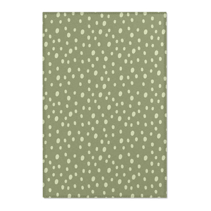 Sage Speckle nursery area rug in a baby room