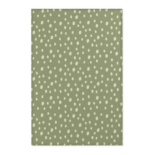 Sage Speckle nursery area rug in a baby room