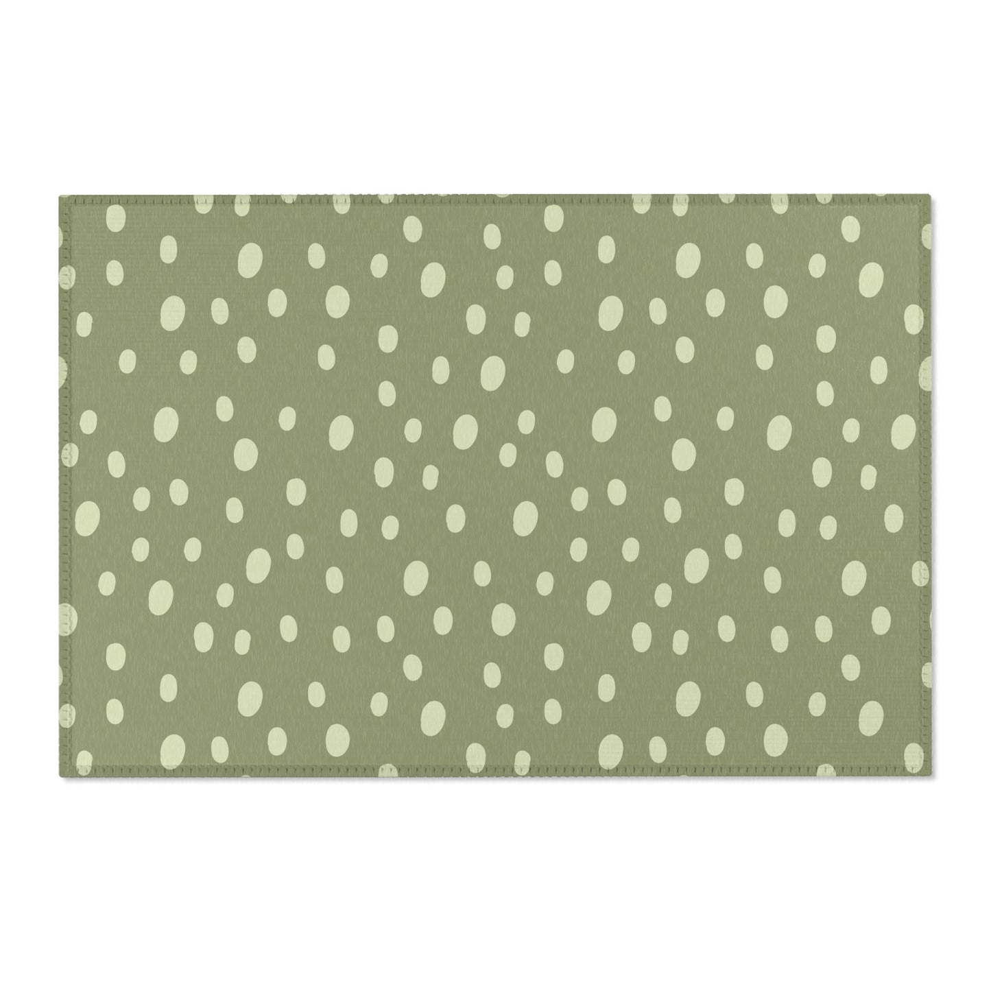 Sage Speckle area rug shown in landscape orientation