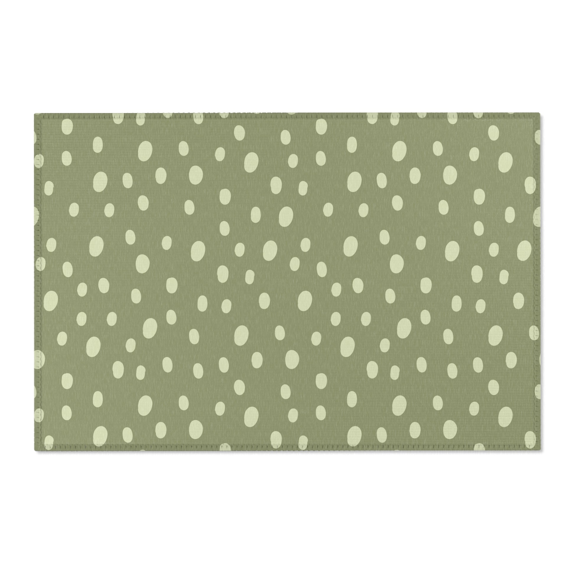 Sage Speckle area rug shown in landscape orientation