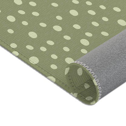 Sage Speckle area rug in the small size