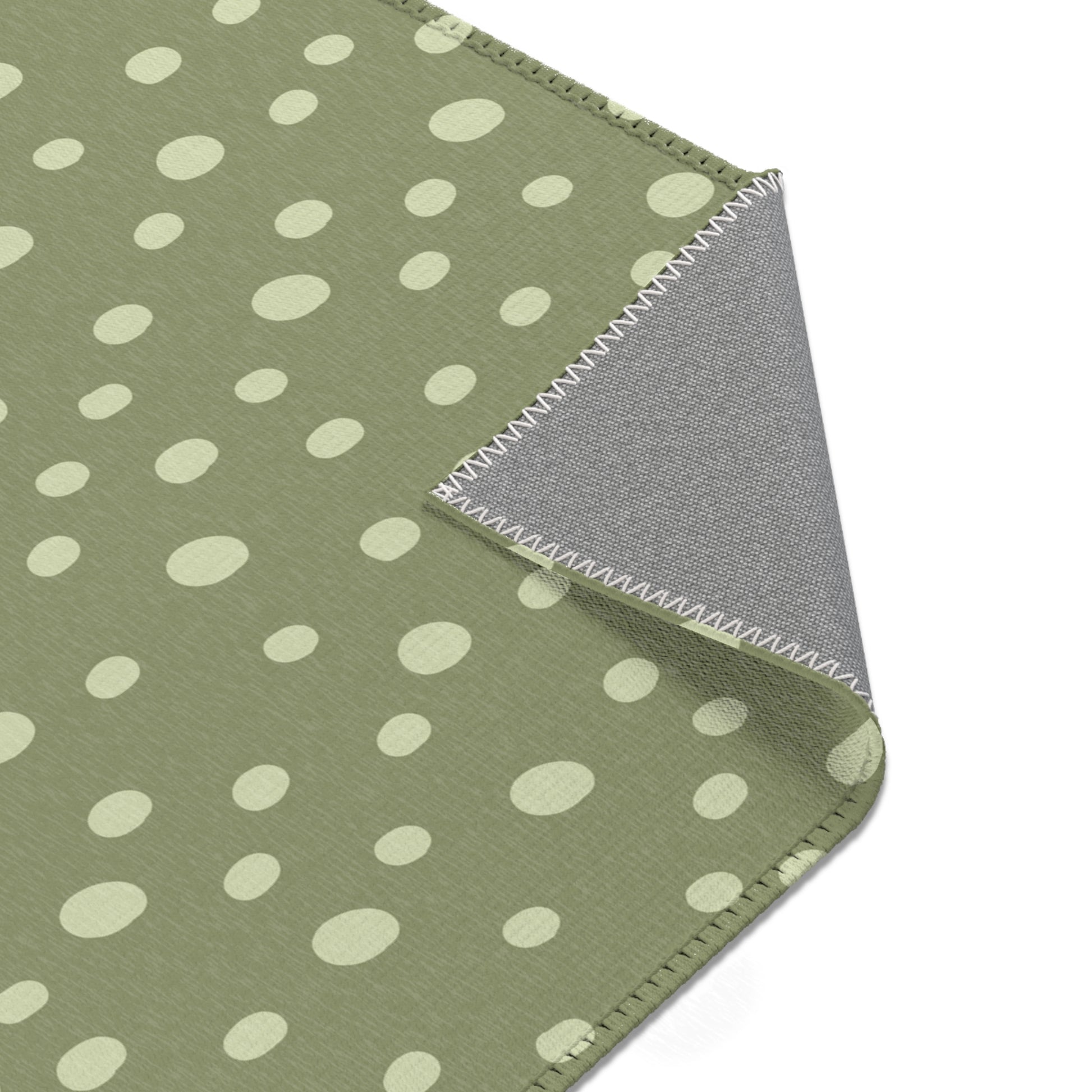 Sage Speckle area rug in the medium size