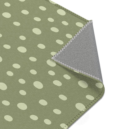 Sage Speckle nursery rug pattern shown flat