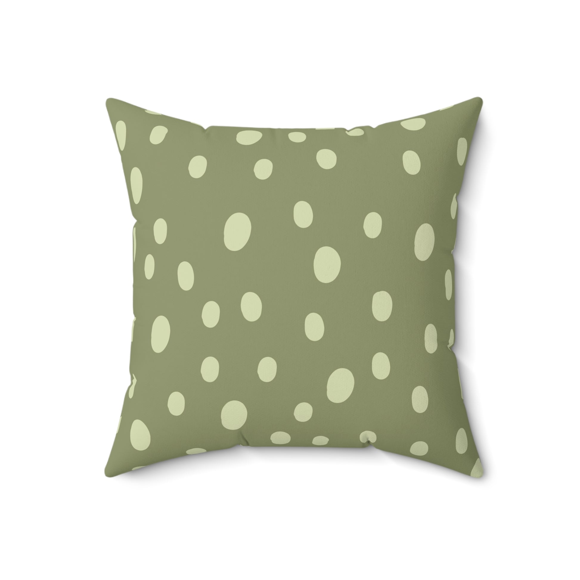 Sage Speckle decorative pillow against a plain background
