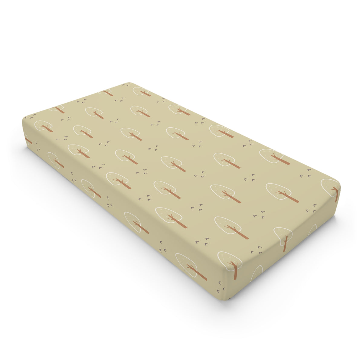 Scandi Forest changing pad cover on a nursery changing table