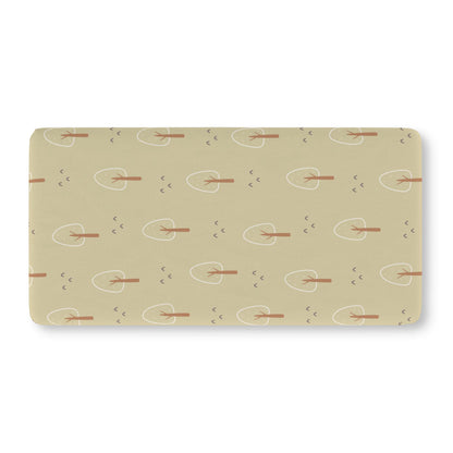 Woodland crib sheet on a standard crib mattress