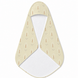 Scandi Forest hooded baby towel wrapped around a baby