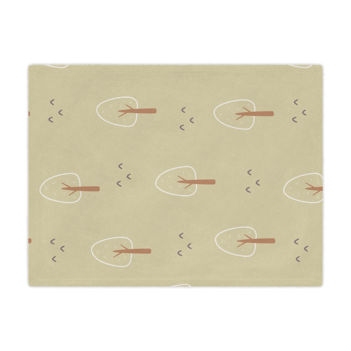 Soft minky blanket with minimal Scandinavian trees