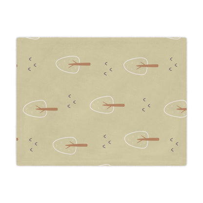 Soft minky blanket with minimal Scandinavian trees