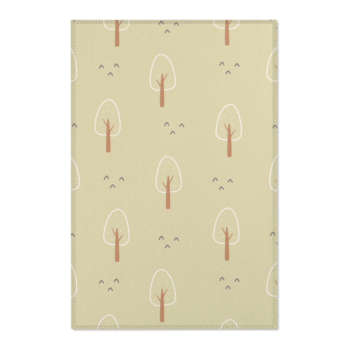 Scandi Forest nursery area rug in a baby room