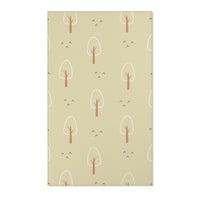 Scandi Forest nursery area rug in green and cream
