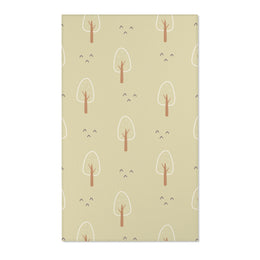 Scandi Forest nursery area rug in green and cream