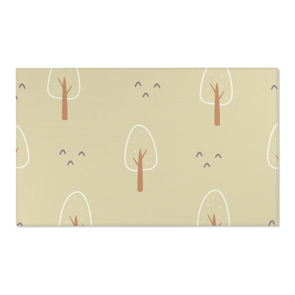 Scandi Forest nursery area rug in a baby room
