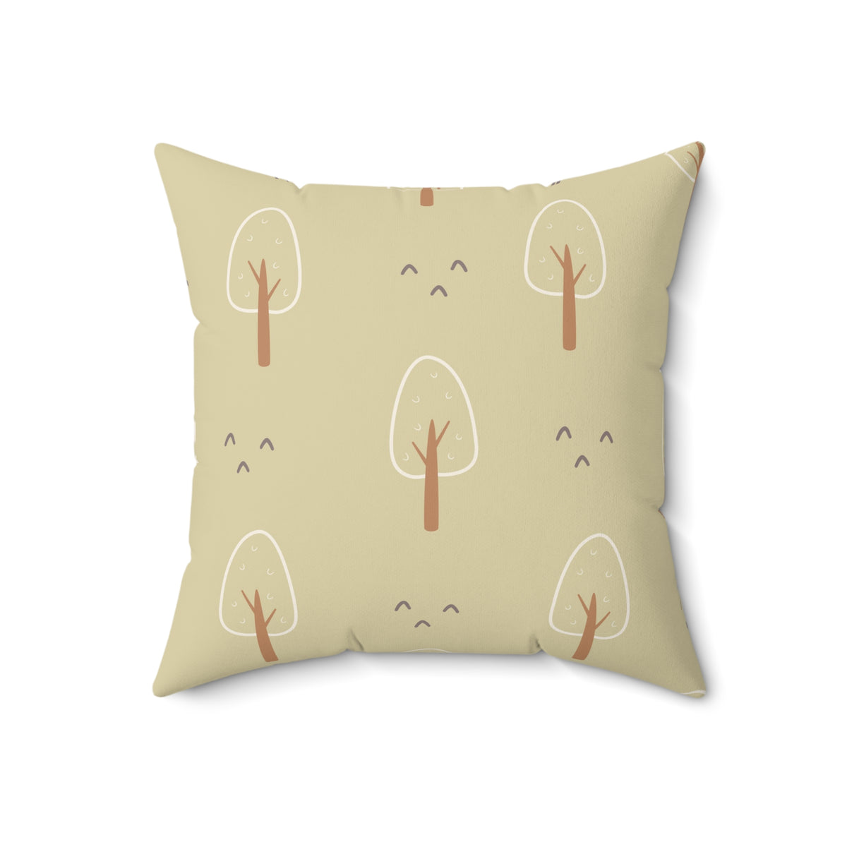Scandi Forest accent pillow in a woodland nursery