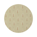 Scandi Forest round nursery rug on a baby room floor