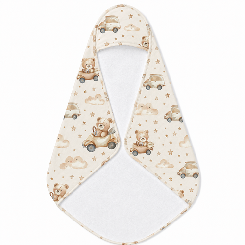 Teddy Roadtrip Hooded Baby Towel