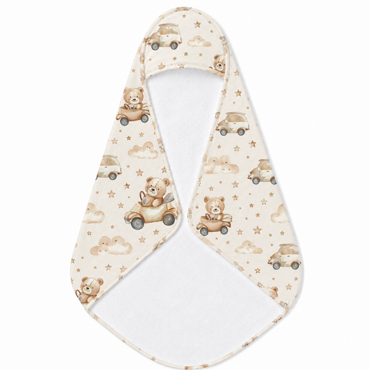 Teddy Roadtrip Hooded Baby Towel