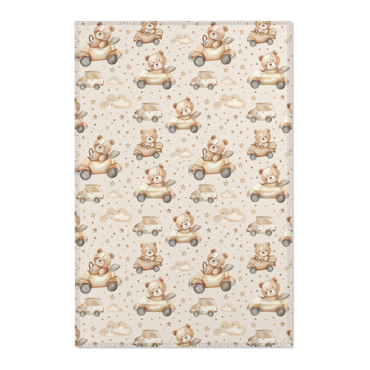 Teddy Roadtrip nursery area rug in a baby room