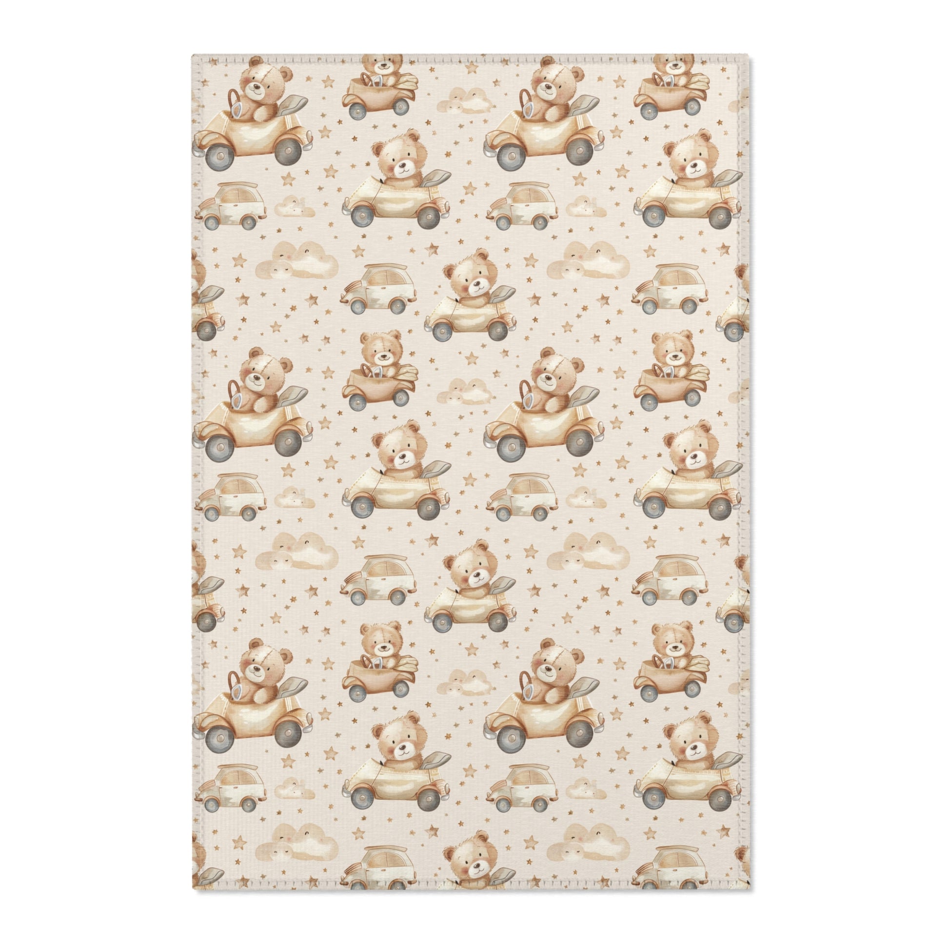Teddy Roadtrip nursery area rug in a baby room