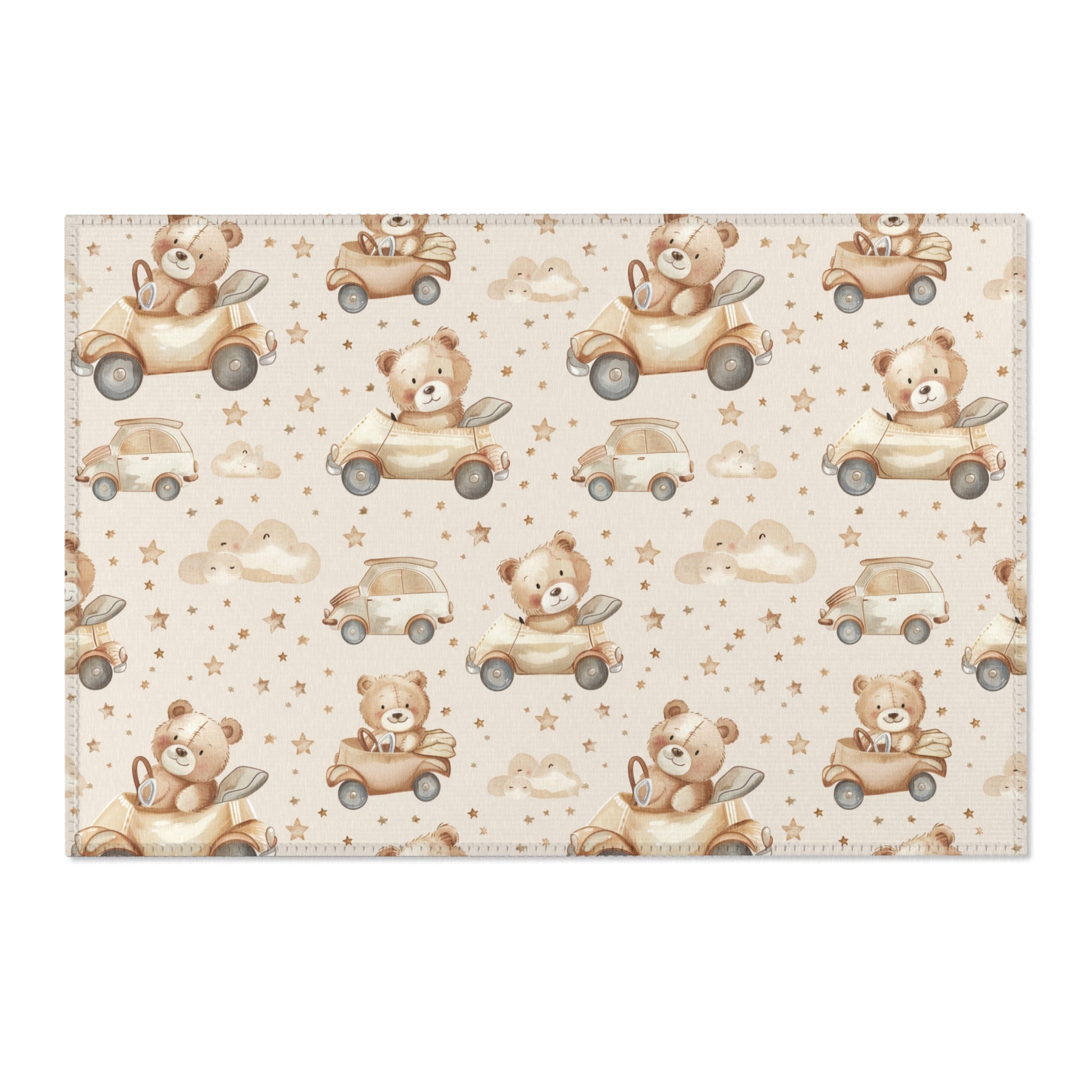 Teddy Roadtrip area rug shown in landscape orientation