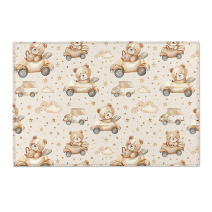 Teddy Roadtrip area rug shown in landscape orientation