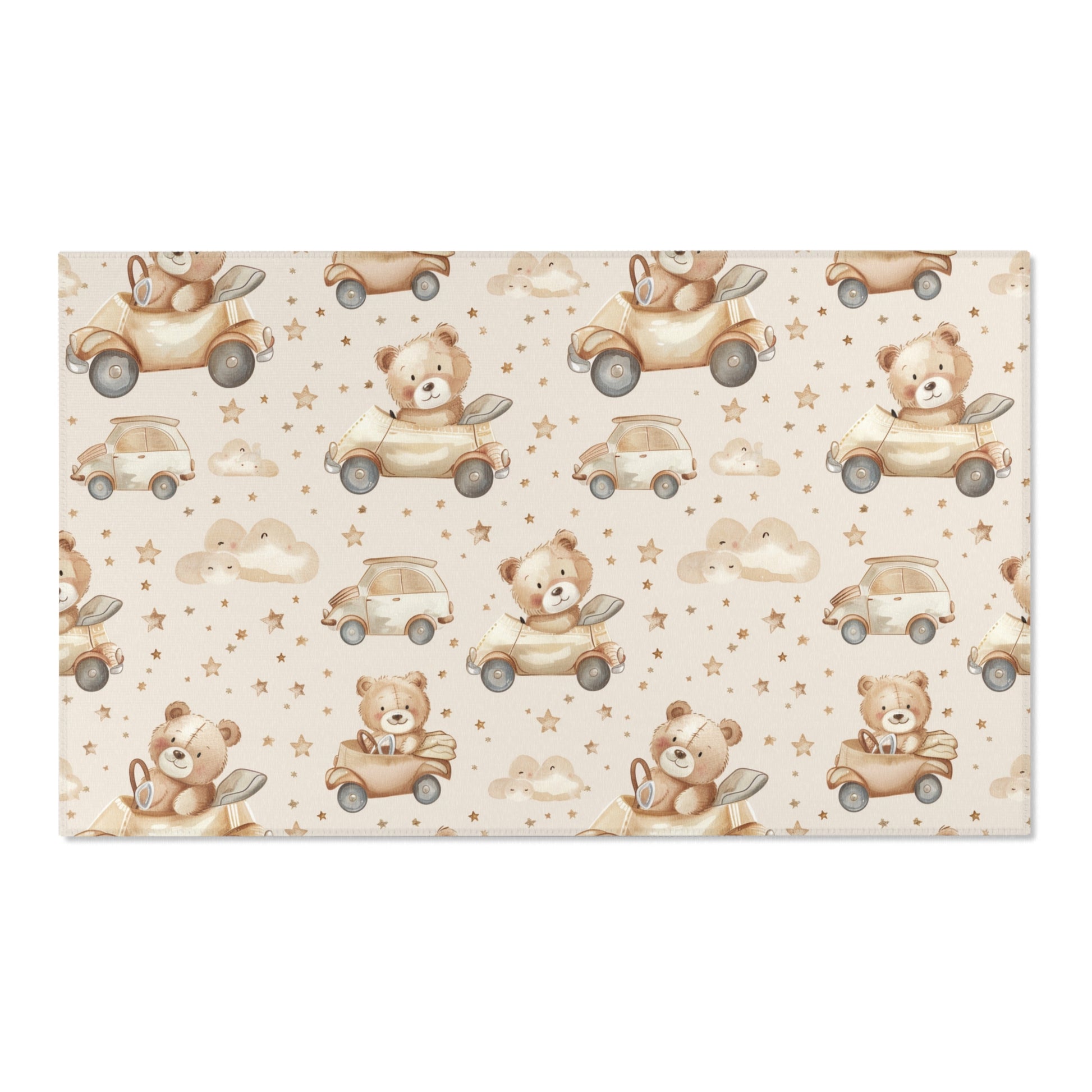 Teddy Roadtrip area rug shown in portrait orientation