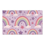 Violet Sky Rainbows nursery area rug in a baby room