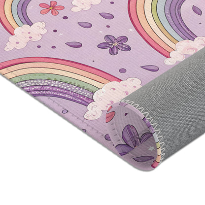 Violet Sky Rainbows area rug in the small size