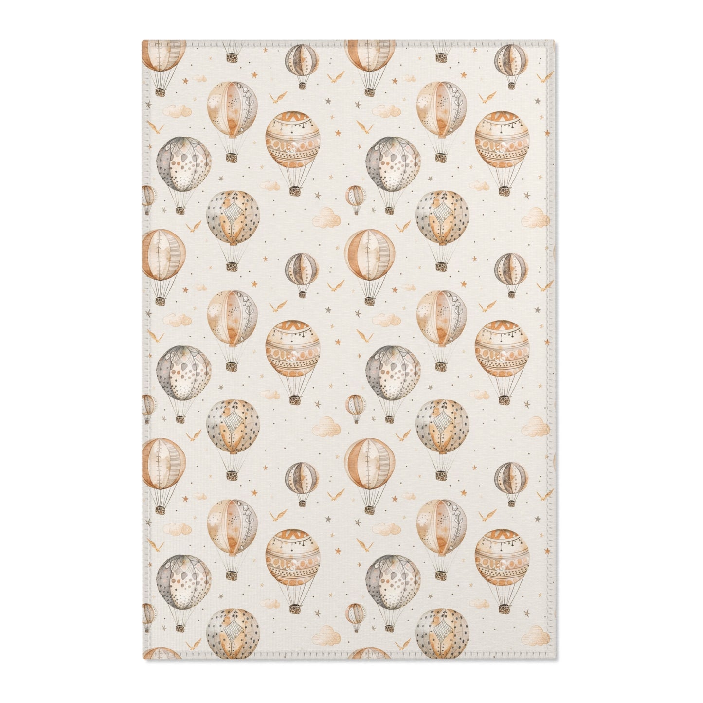 Wandering Balloons nursery area rug in a baby room