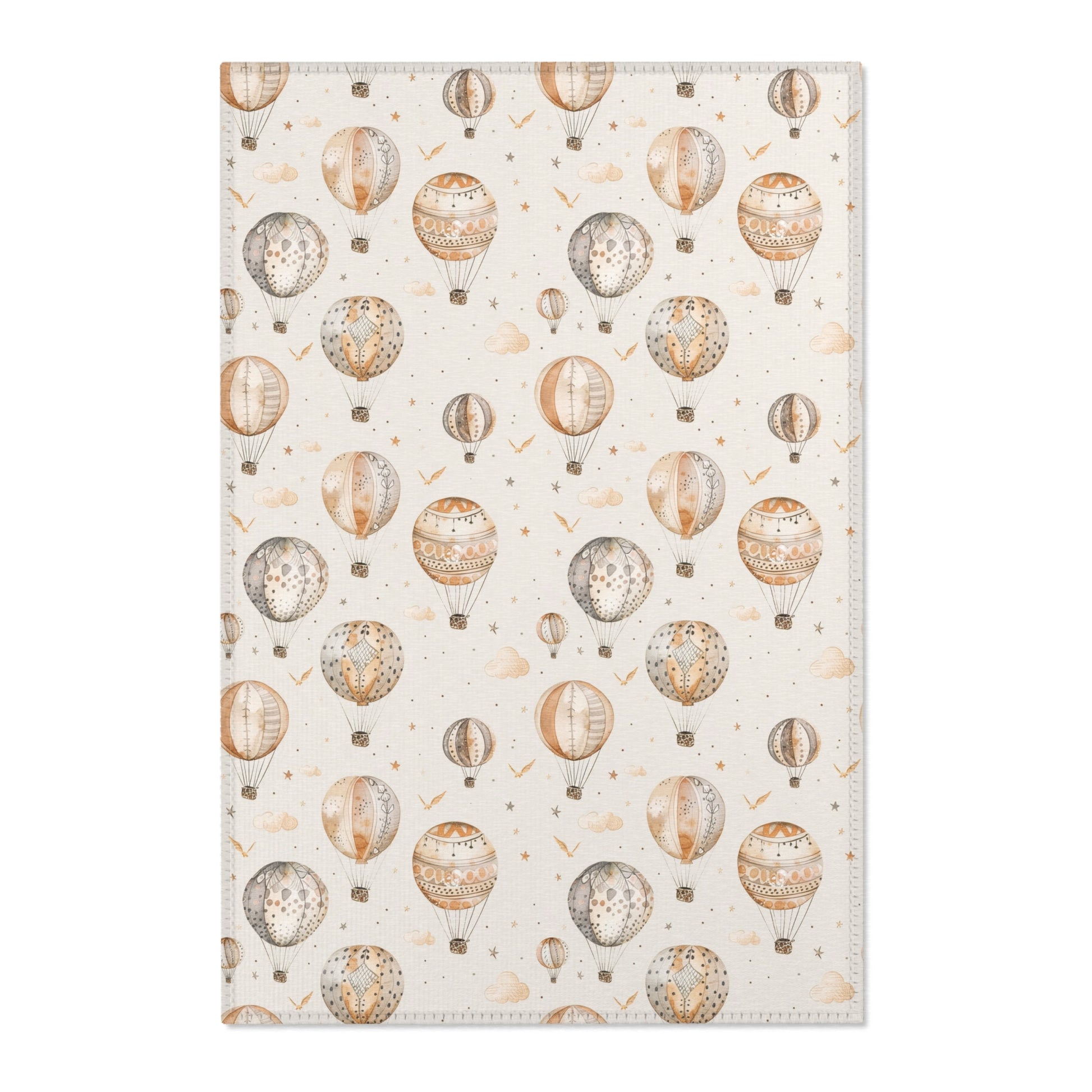 Wandering Balloons nursery area rug in a baby room