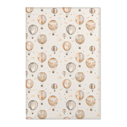 Wandering Balloons nursery area rug in a baby room